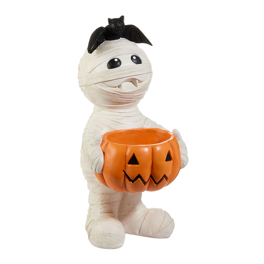 Viv! Christmas Halloween Decoratie Beeld - XL Mummie met Snoepschaal - 64 cm - ALLEEN AFHALEN!