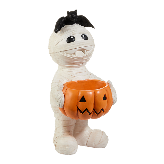 Viv! Christmas Halloween Decoratie Beeld - XL Mummie met Snoepschaal - 64 cm - ALLEEN AFHALEN!