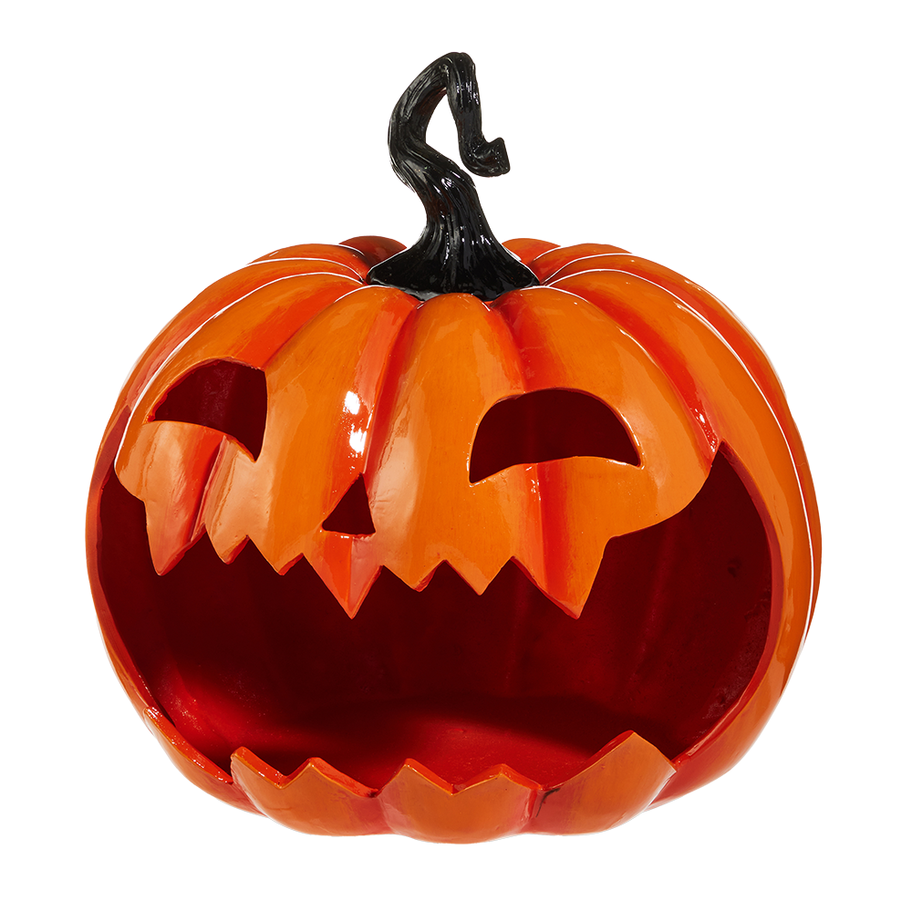 Viv! Christmas Halloween Decoratie Beeld - Jack-O-Lantern XL Pompoen - 36 cm