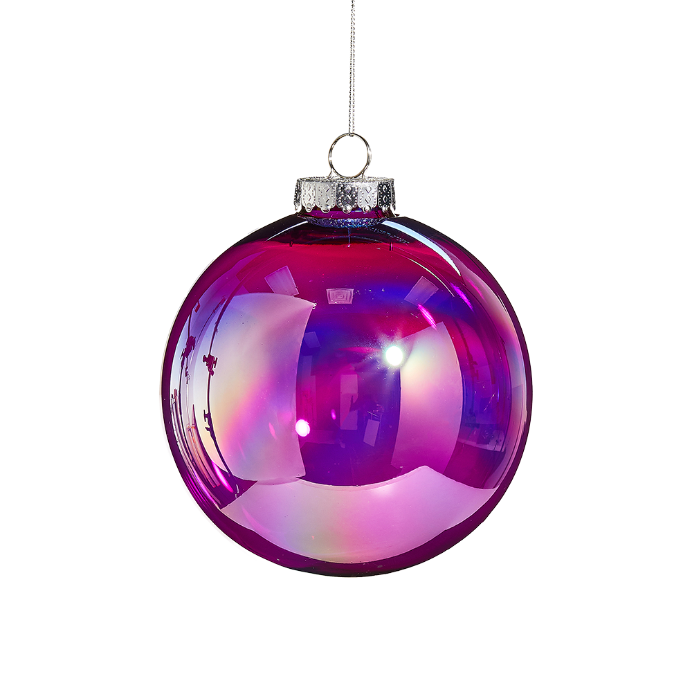 Viv! Christmas Halloween Decoration - Iridescent Ball - purple - 15 cm