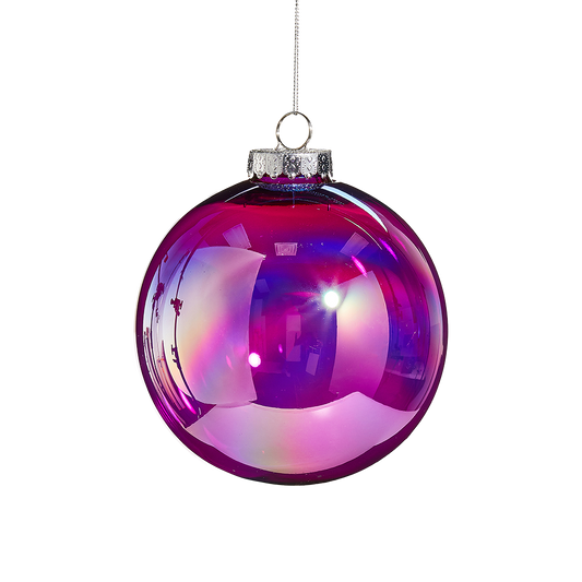 Viv! Christmas Halloween Decoration - Iridescent Ball - purple - 15 cm