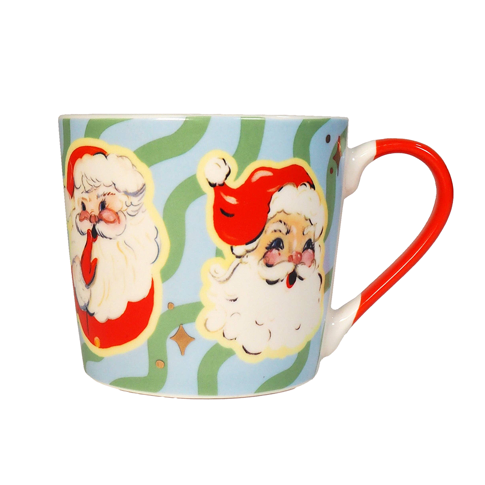 Eleanor Bowmer Christmas Mug - Retro Santa Mug