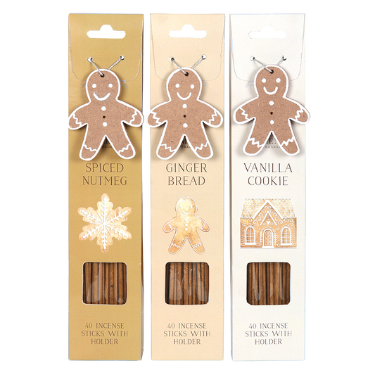 Viv! Christmas Kerst Wierook - Gingerbread Geur - incl. Houder - 40 stokjes