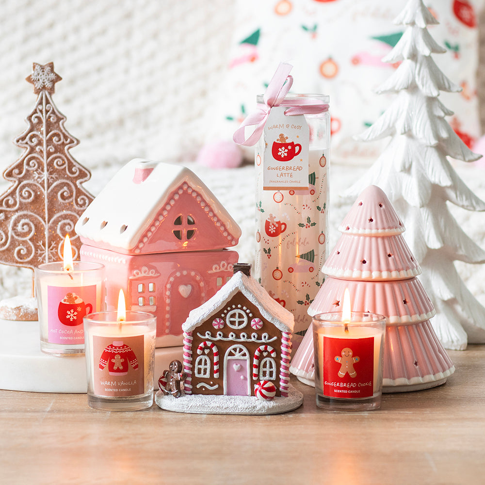 Viv! Christmas Kerst Geurbrander - Roze Kerstboom - Olie & Wax Melt Brander