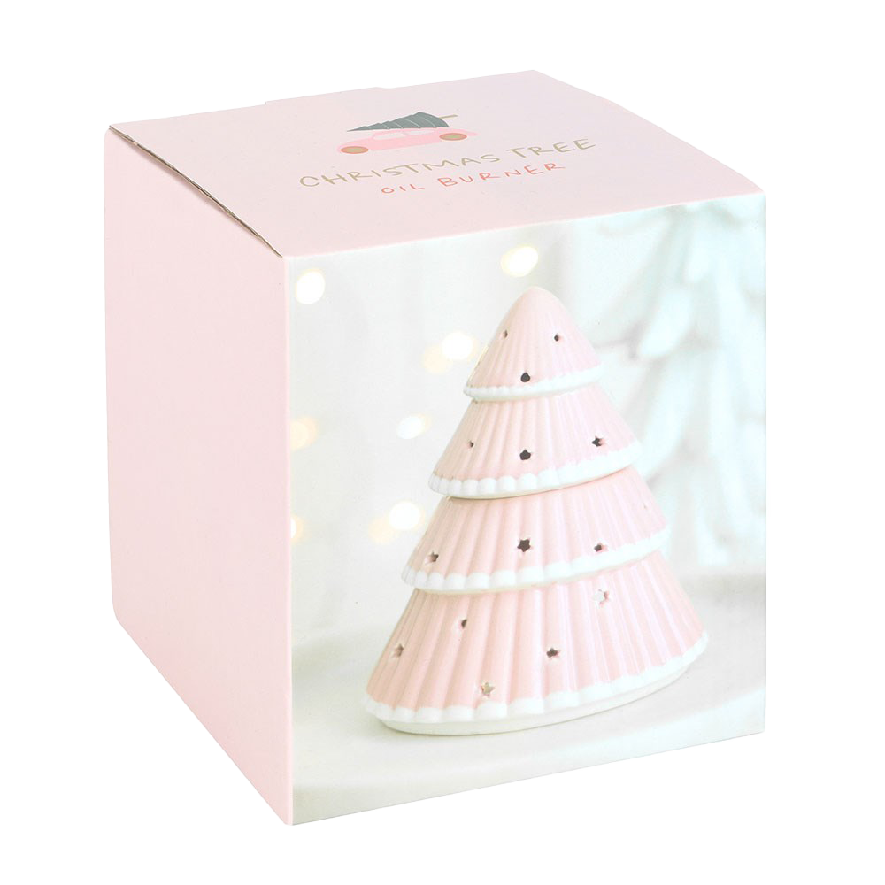 Viv! Christmas Kerst Geurbrander - Roze Kerstboom - Olie & Wax Melt Brander