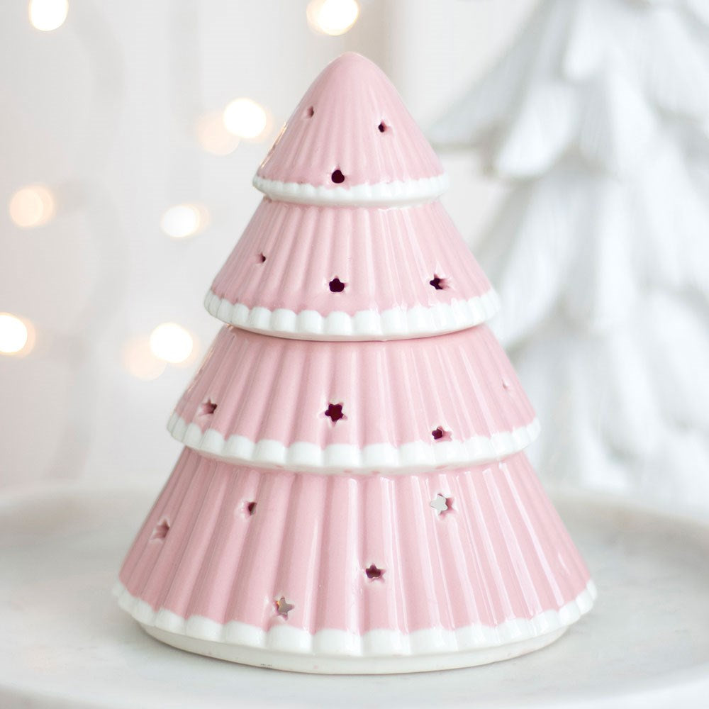 Viv! Christmas Kerst Geurbrander - Roze Kerstboom - Olie & Wax Melt Brander