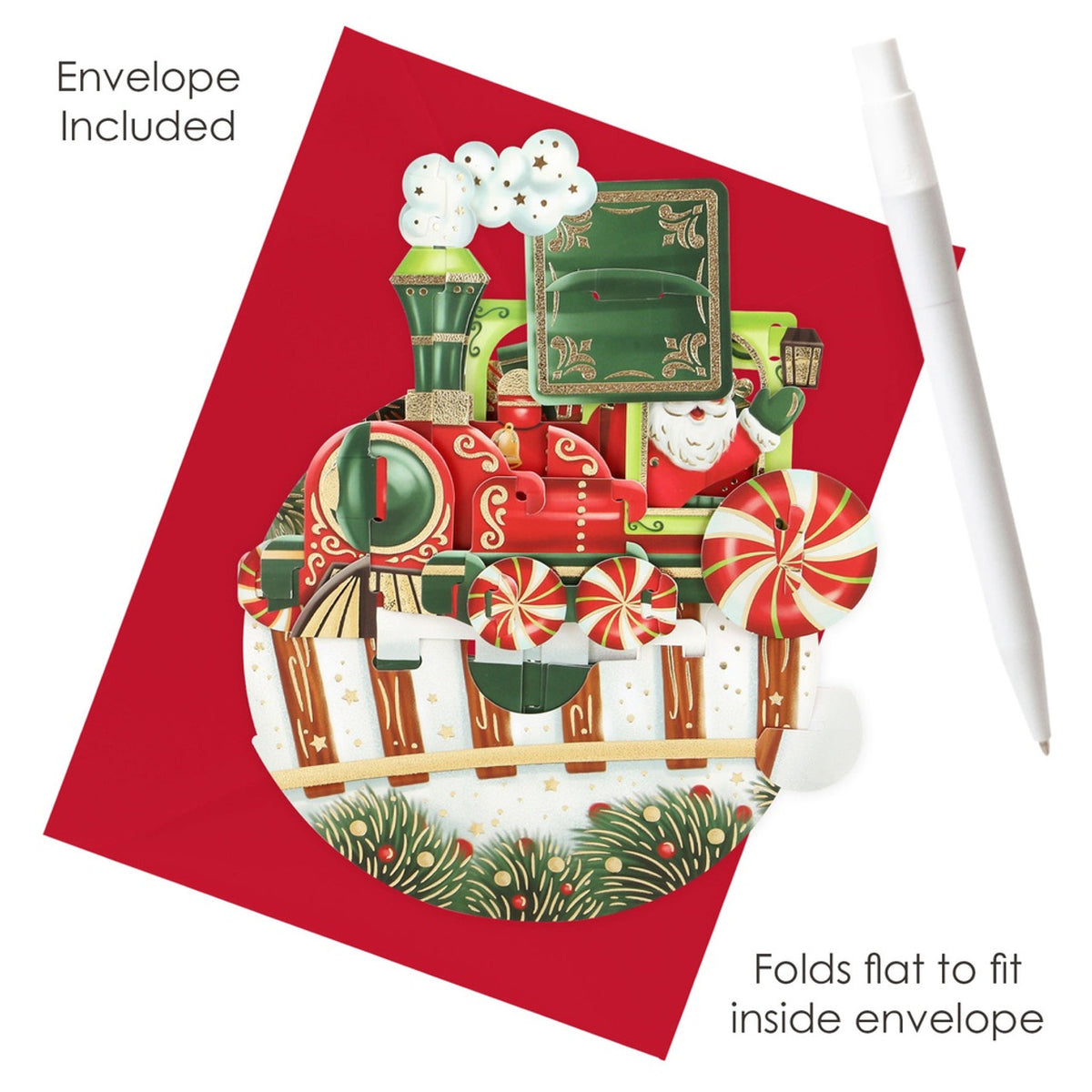 Santoro London 3D Pirouette Christmas Card - Christmas Train