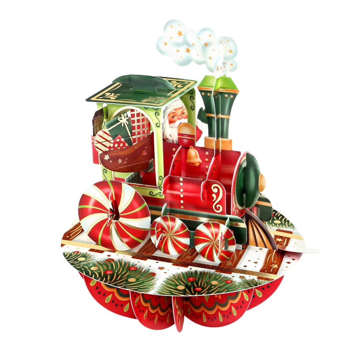 Santoro London 3D Pirouette Christmas Card - Christmas Train