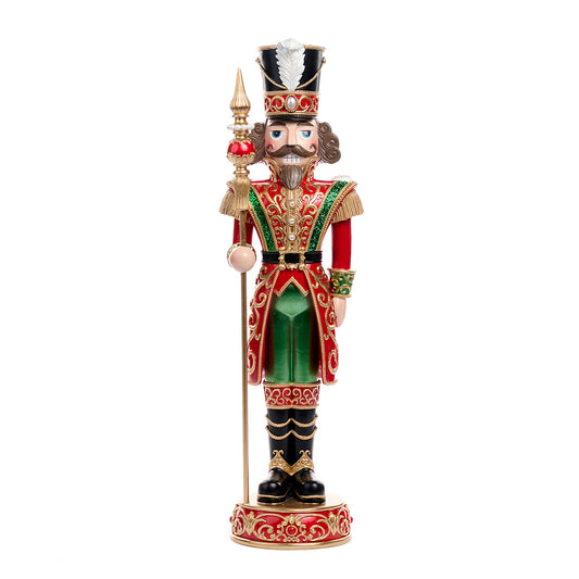 Goodwill M&G Weihnachtsfigur - Nussknacker mit Stab - Rot Grün Schwarz - 60 cm
