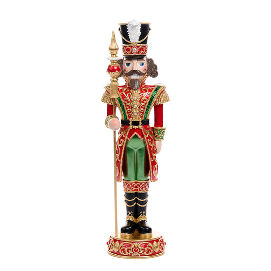 Goodwill M&G Weihnachtsfigur - Nussknacker mit Stab - Rot Grün Schwarz - 45 cm