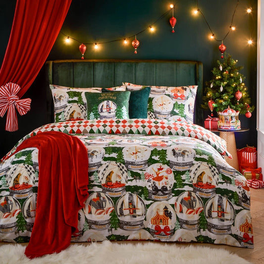Viv! Christmas Kerst Dekbedovertrek - Showtime Circus - Reversible