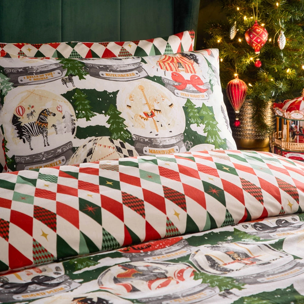 Viv! Christmas Kerst Dekbedovertrek - Showtime Circus - Reversible