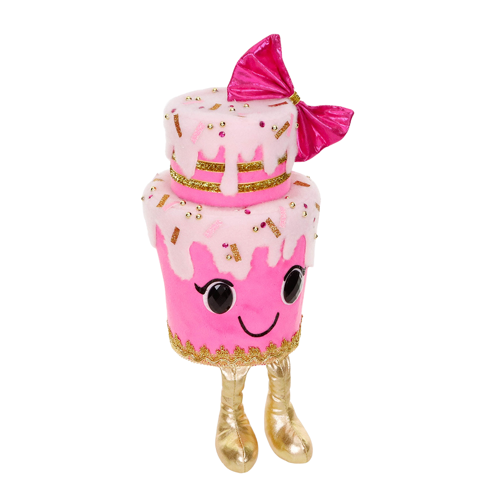 Goodwill M&G Weihnachtsfigur / Weihnachtsbaum-Deko - Miss Trendy Candy Torte - Rosa - 38 cm