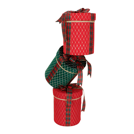 Goodwill M&G Kerstbeeld - Christmas Gift Box Stack - 86cm