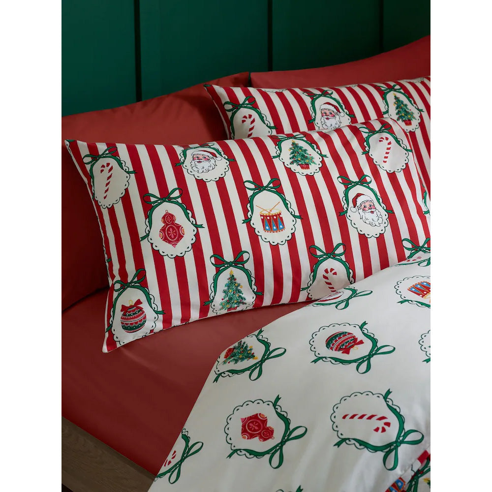 Viv! Christmas Kerst Dekbedovertrek - Vintage Stripe - Reversible | Levering ± 2 weken