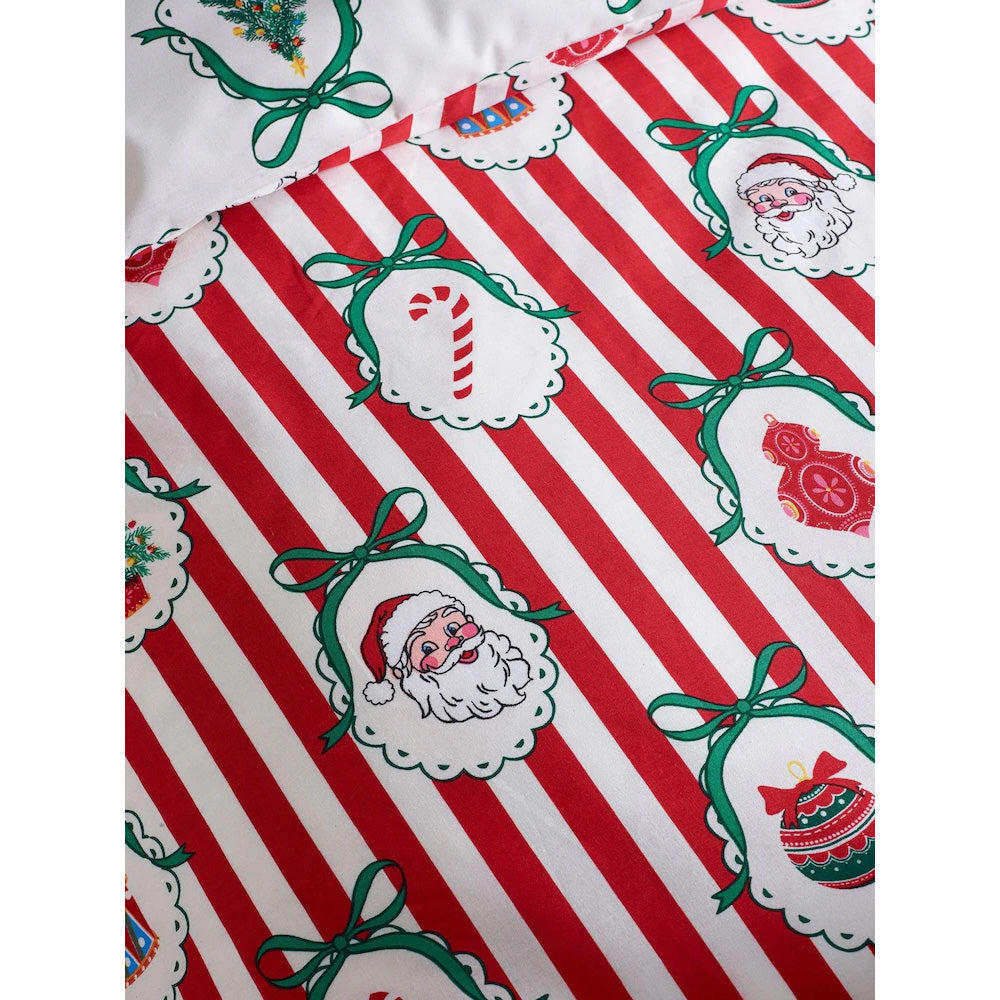 Viv! Christmas Kerst Dekbedovertrek - Vintage Stripe - Reversible | Levering ± 2 weken