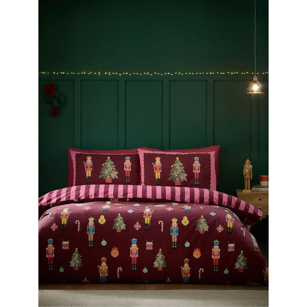 Viv! Christmas Duvet Cover - Nutcracker Stripe - Reversible | Delivery ± 2 weeks