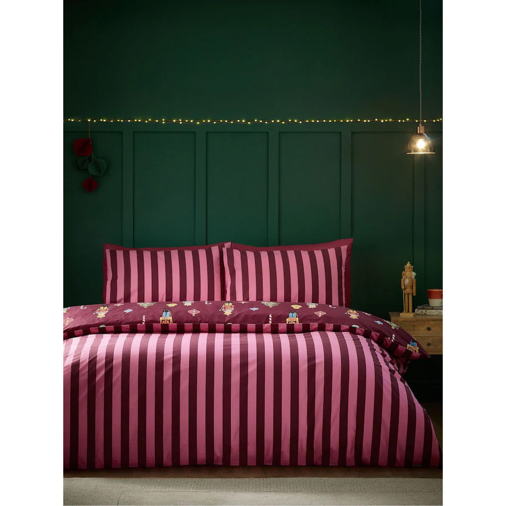 Viv! Christmas Duvet Cover - Nutcracker Stripe - Reversible | Delivery ± 2 weeks