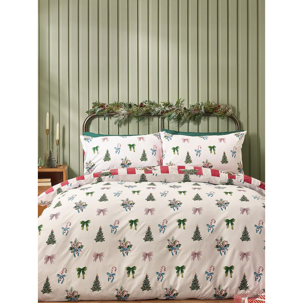 Viv! Christmas Kerst Dekbedovertrek - Christmas Stripe - Reversible | Levering ± 2 weken