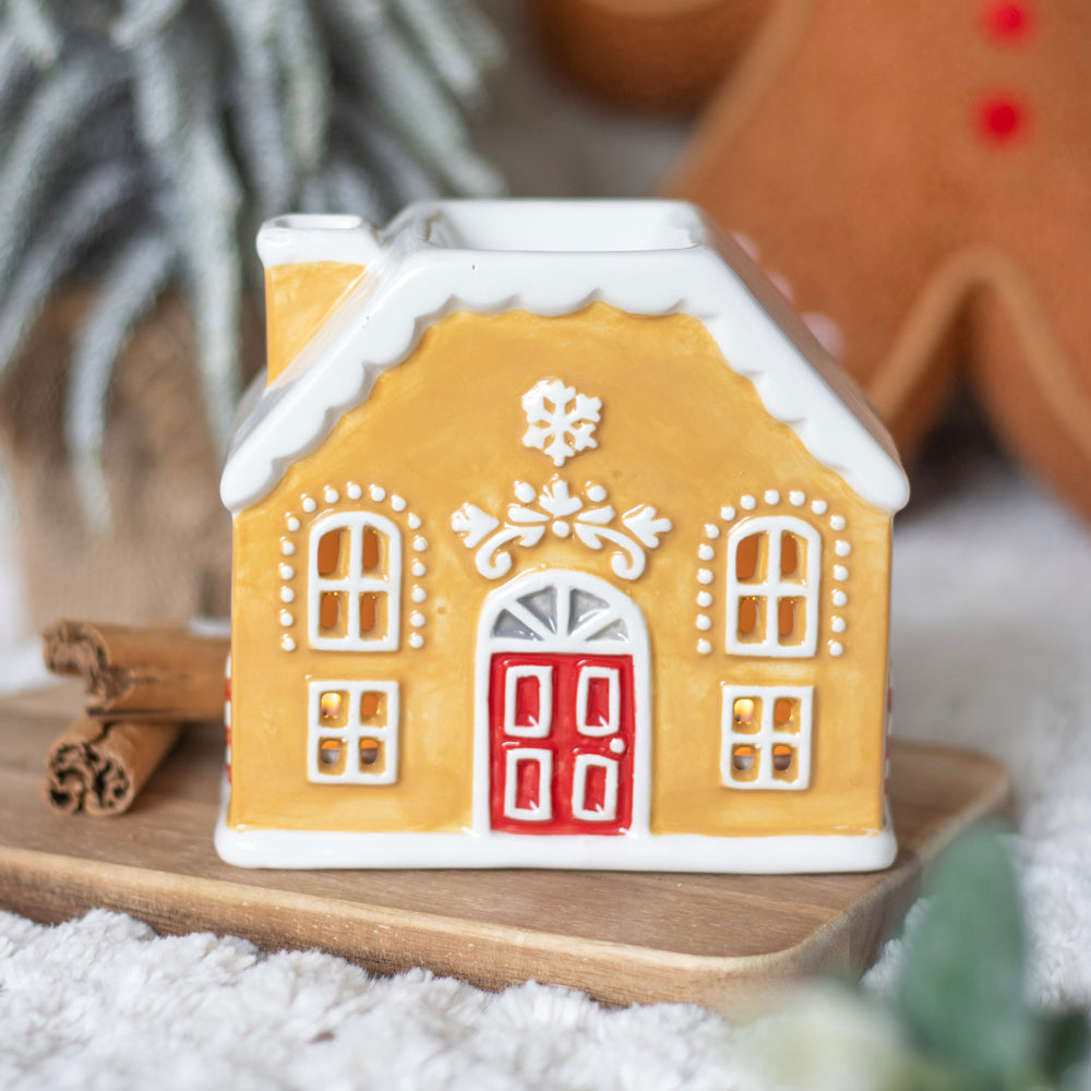 Viv! Christmas Kerst Geurbrander - Candy Cane Gingerbread Huis - Olie & Wax Melt Brander