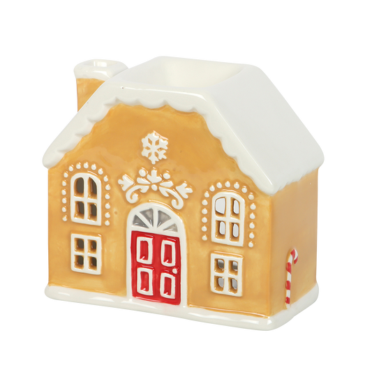 Viv! Christmas Kerst Geurbrander - Candy Cane Gingerbread Huis - Olie & Wax Melt Brander