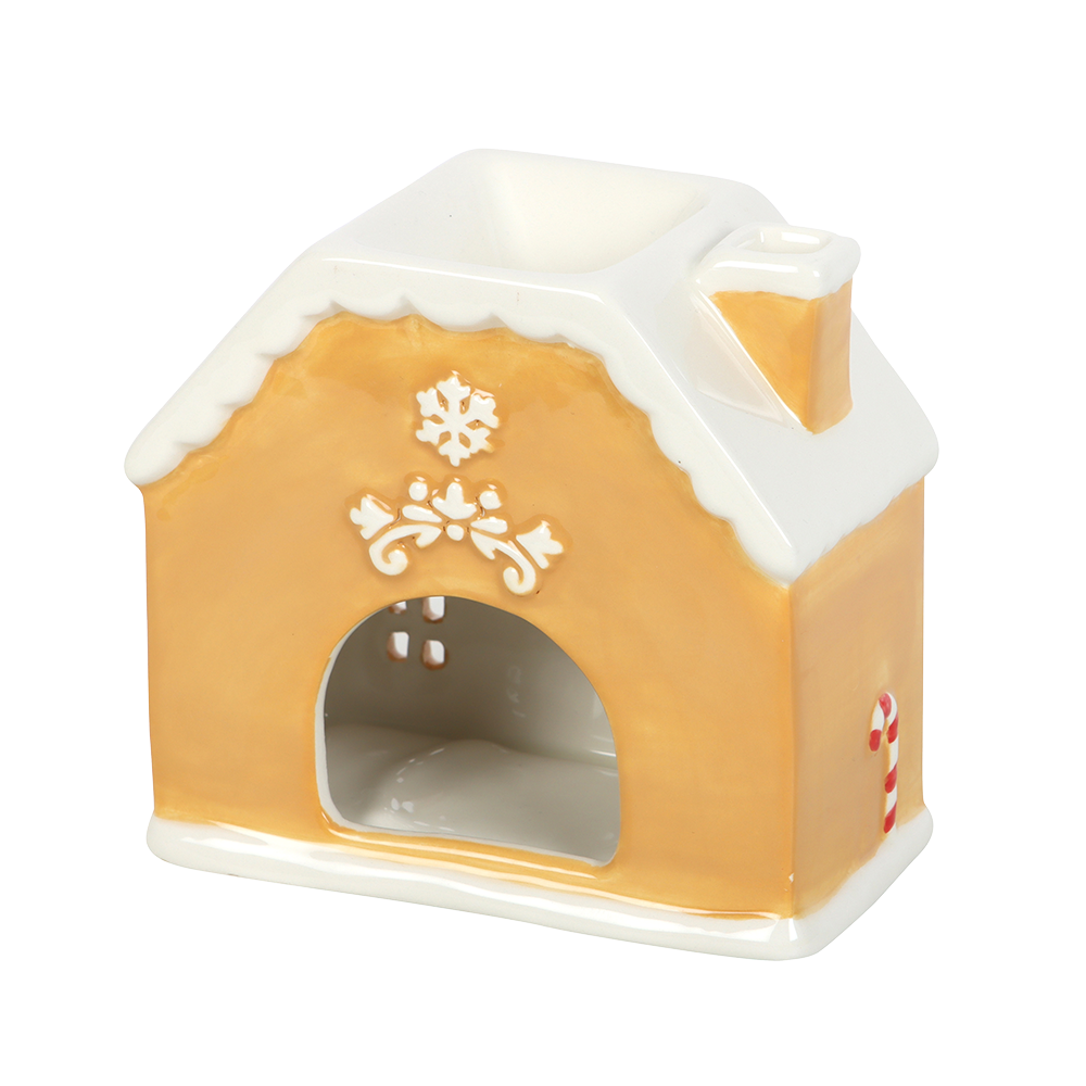 Viv! Christmas Kerst Geurbrander - Candy Cane Gingerbread Huis - Olie & Wax Melt Brander