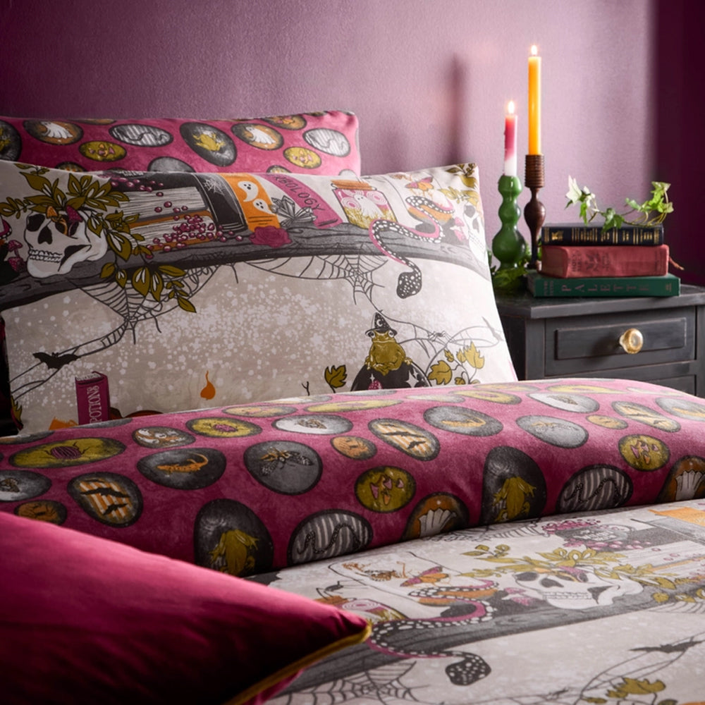 Viv! Christmas Halloween Duvet Cover - Witchy Tales - Reversible