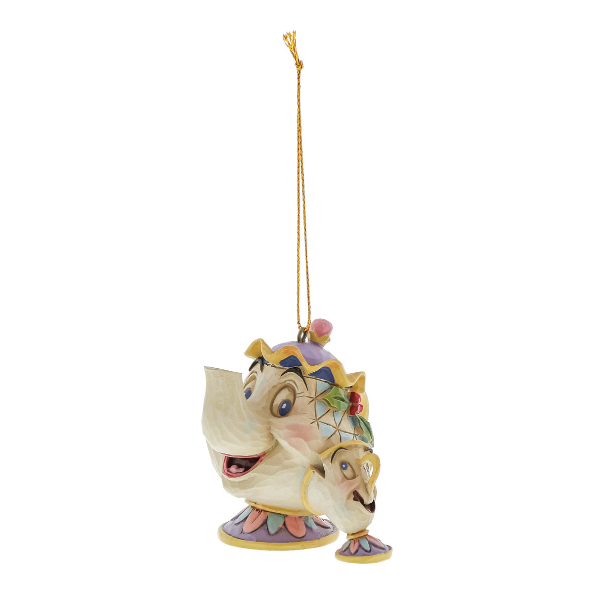Disney Traditions by Jim Shore Christmas Ornament - Mrs. Potts & Chip - 7.5cm | Delivery ± 3 weeks