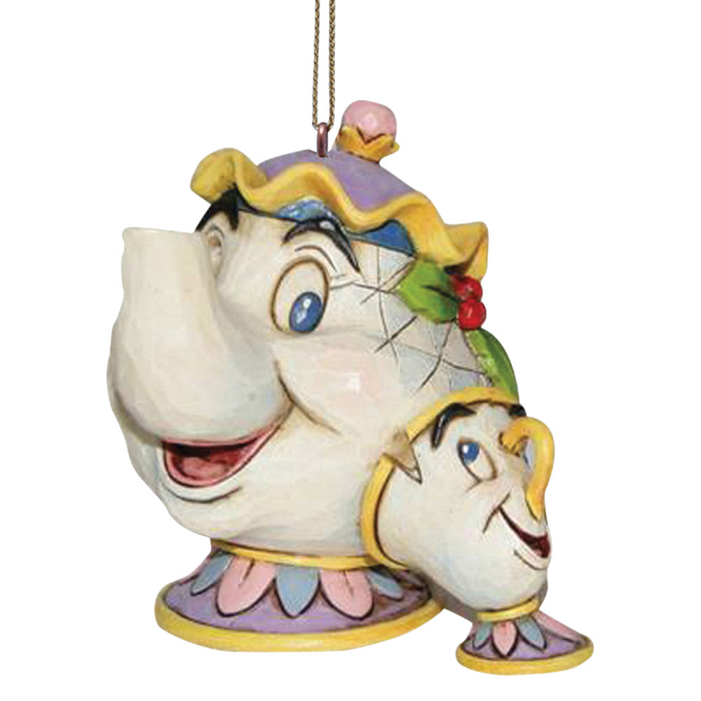 Disney Traditions by Jim Shore Christmas Ornament - Mrs. Potts & Chip - 7.5cm | Delivery ± 3 weeks