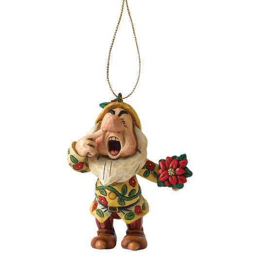 Disney Traditions by Jim Shore Christmas Ornament - Snow White Sneezy - 7cm