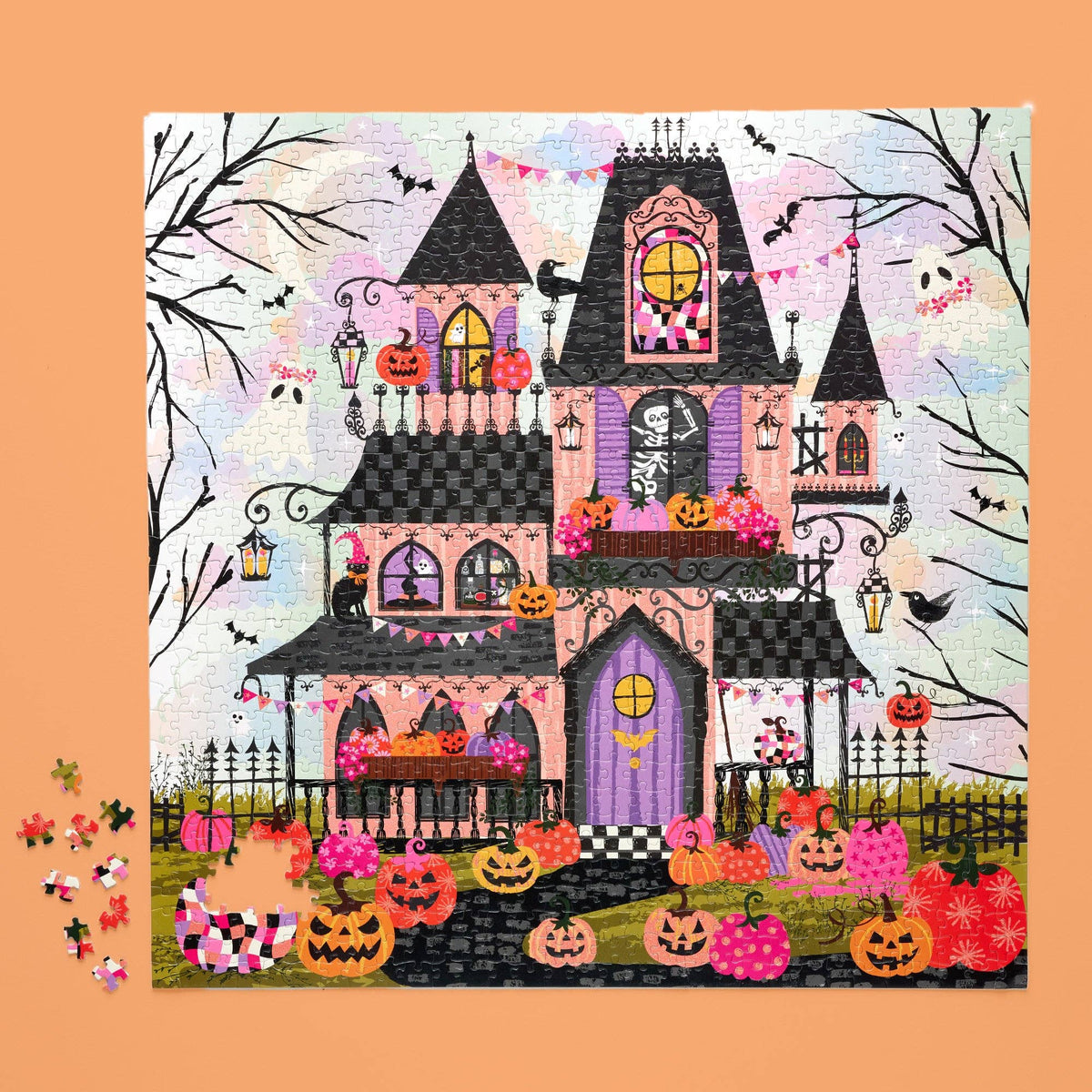 WerkShoppe Halloween Puzzle with Glitter - Boohemian Mansion - 1,000 Pieces