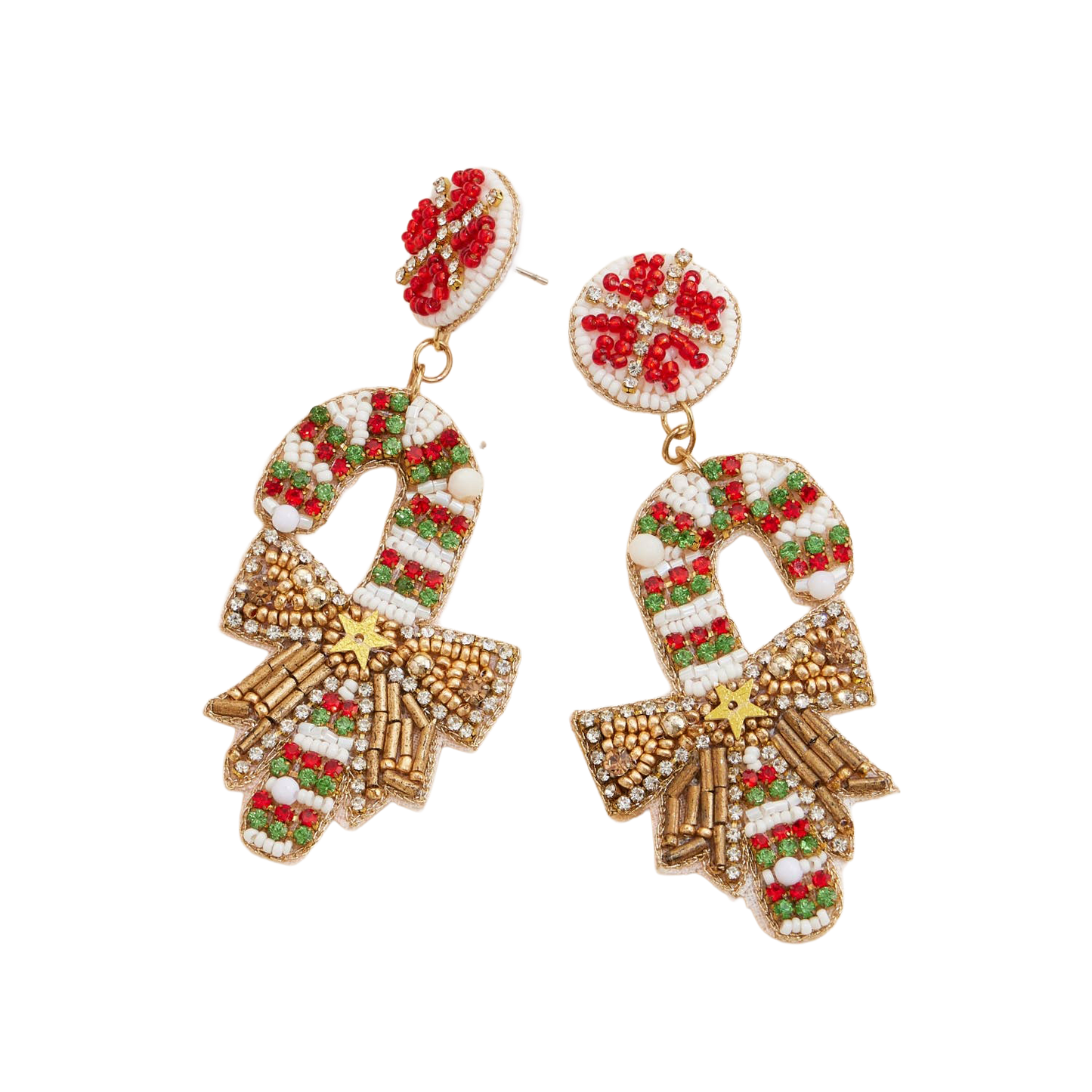 Viv! Christmas Statement Earrings - Candy Canes