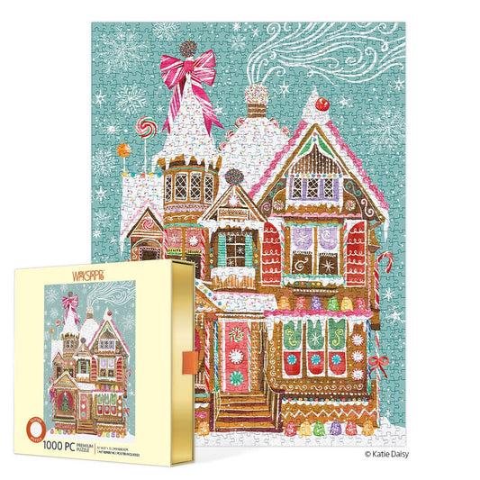 WerkShoppe Kerstpuzzel met Glitter - Gingerbread House - 1000 Stukjes
