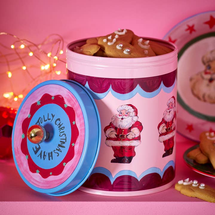 Eleanor Bowmer – Jolly Santa kerstkoekblik – 18 cm