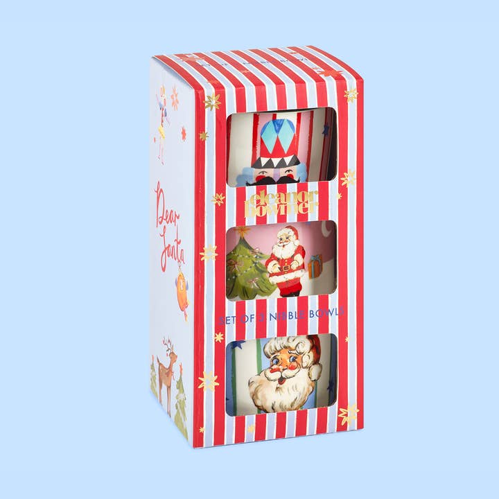 Eleanor Bowmer Kerstservies – Merry Icons schaaltjes – set van 3