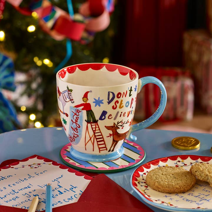 Eleanor Bowmer Kerstservies – ‘Dear Santa’ mok met bordje