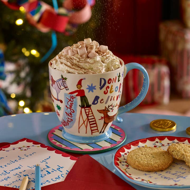 Eleanor Bowmer Kerstservies – ‘Dear Santa’ mok met bordje