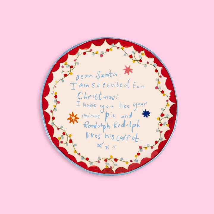 Eleanor Bowmer Kerstservies – ‘Dear Santa’ mok met bordje
