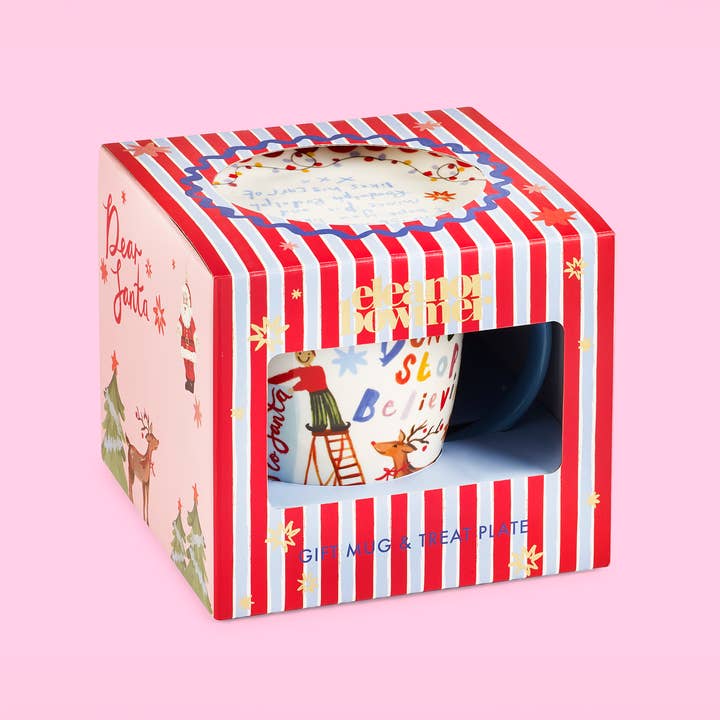 Eleanor Bowmer Kerstservies – ‘Dear Santa’ mok met bordje