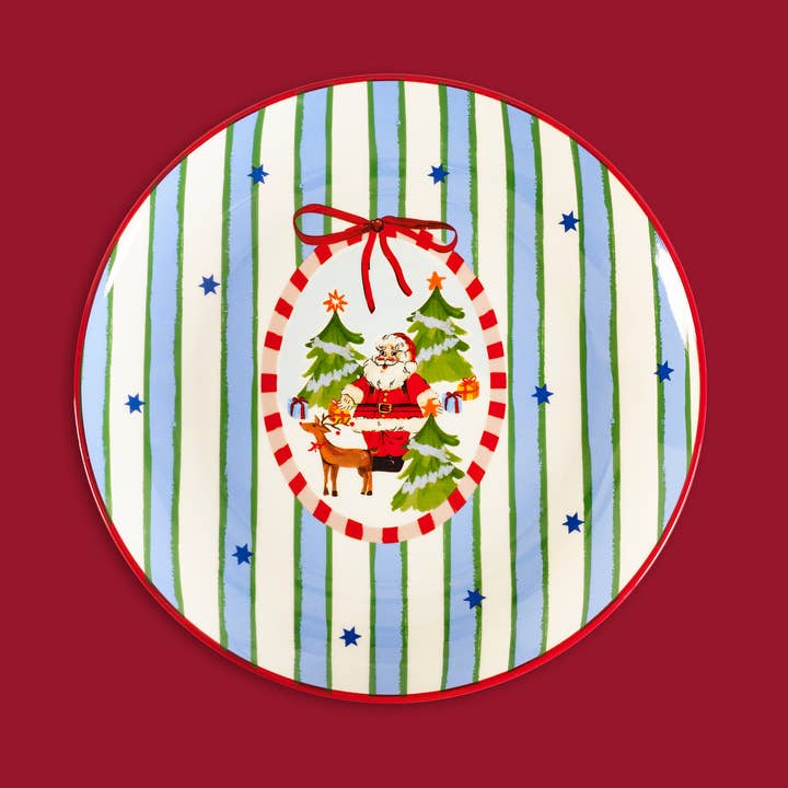 Eleanor Bowmer Kerstservies – Dear Santa gebaksbordjes – set van 4