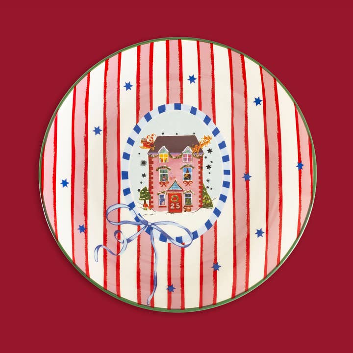 Eleanor Bowmer Kerstservies – Dear Santa gebaksbordjes – set van 4