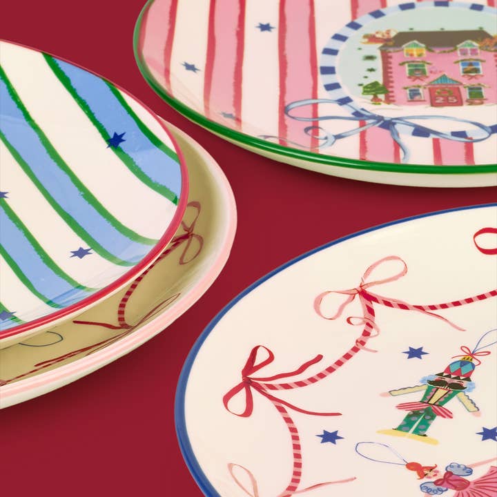 Eleanor Bowmer Kerstservies – Dear Santa gebaksbordjes – set van 4