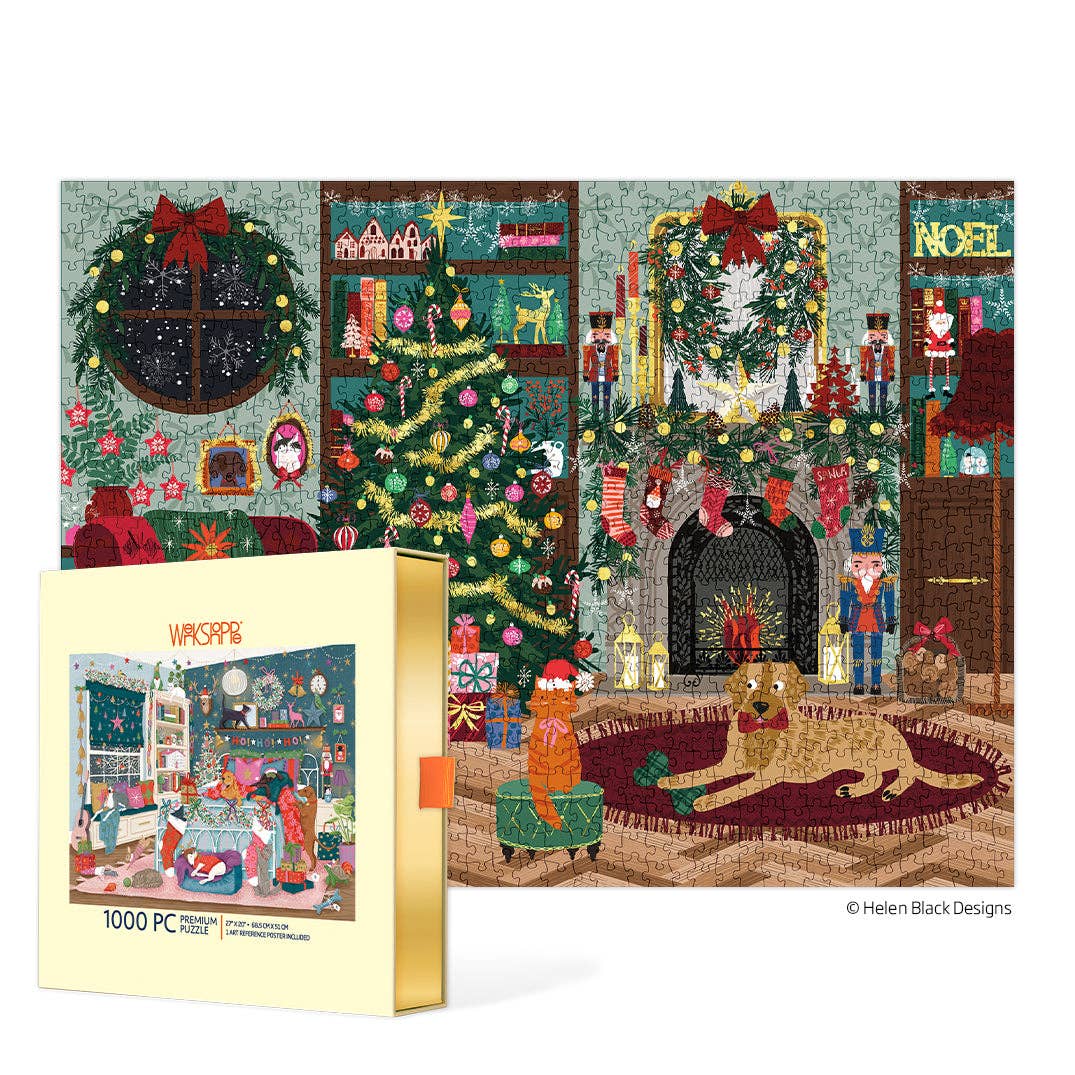 WerkShoppe Christmas Puzzle - Festive Family Room - 1,000 Pieces