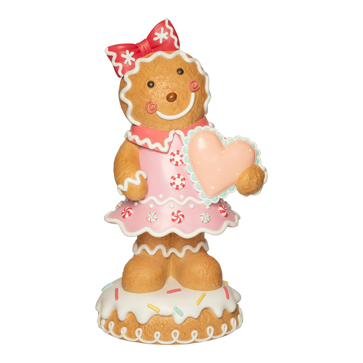 Viv! Christmas Kerstbeeld - XXL Gingerbread Meisje incl. LED - Kerst Display - 150cm