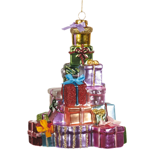 Viv! Christmas Kerstornament - Kerstcadeaus - glas - diverse kleuren - 16cm