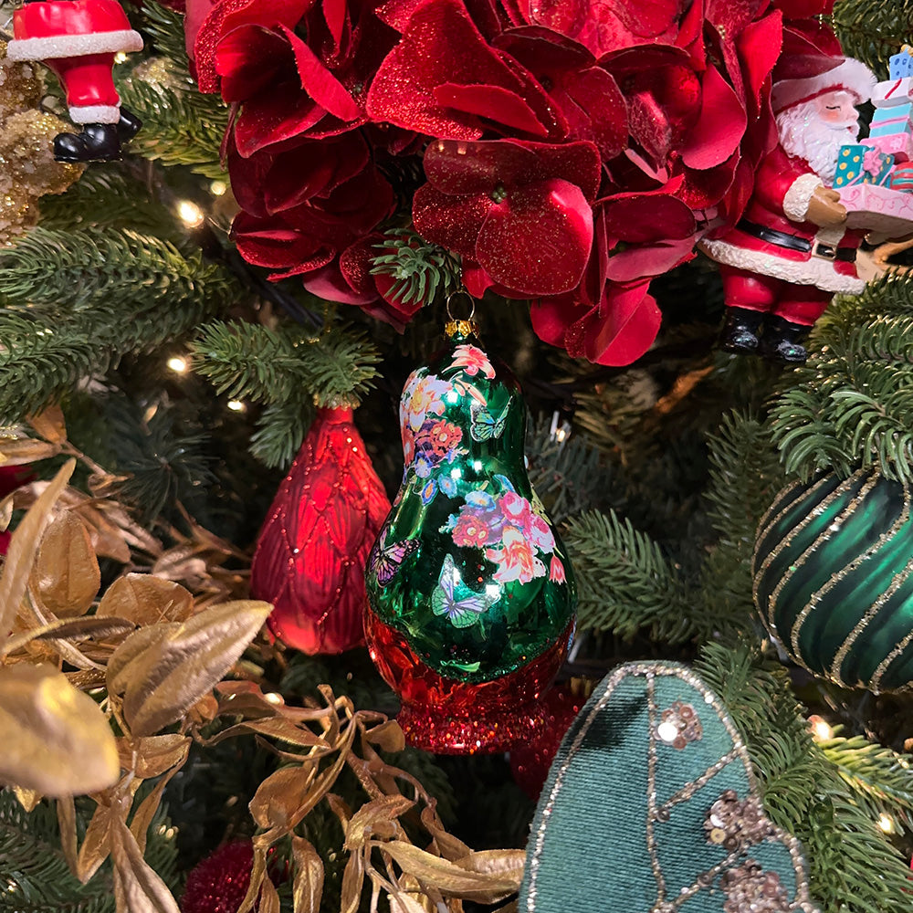Viv! Christmas Kerstornament - Matroesjka Pop - glas - rood groen - 14cm