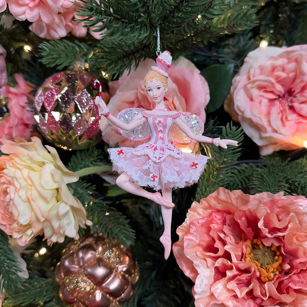 Viv! Christmas Kerstbal - Glitter Ruit - set van 3 - goud roze - 8cm