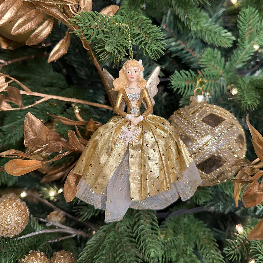 Kurt S. Adler Christmas Ornament - Snow Fairy - gold - 13cm