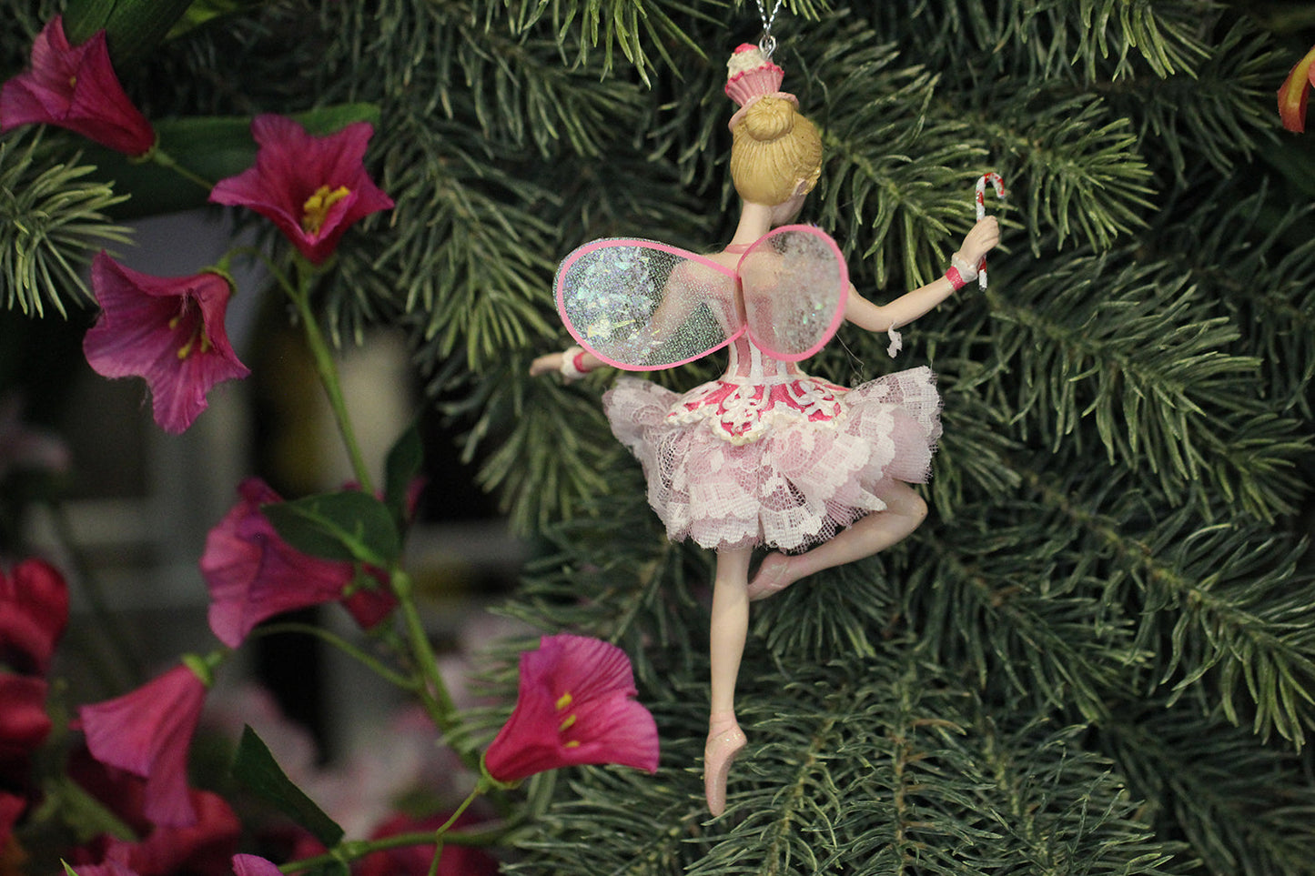 Kurt S. Adler Kerstornament - Ballerina Suikerfee - roze - 15cm