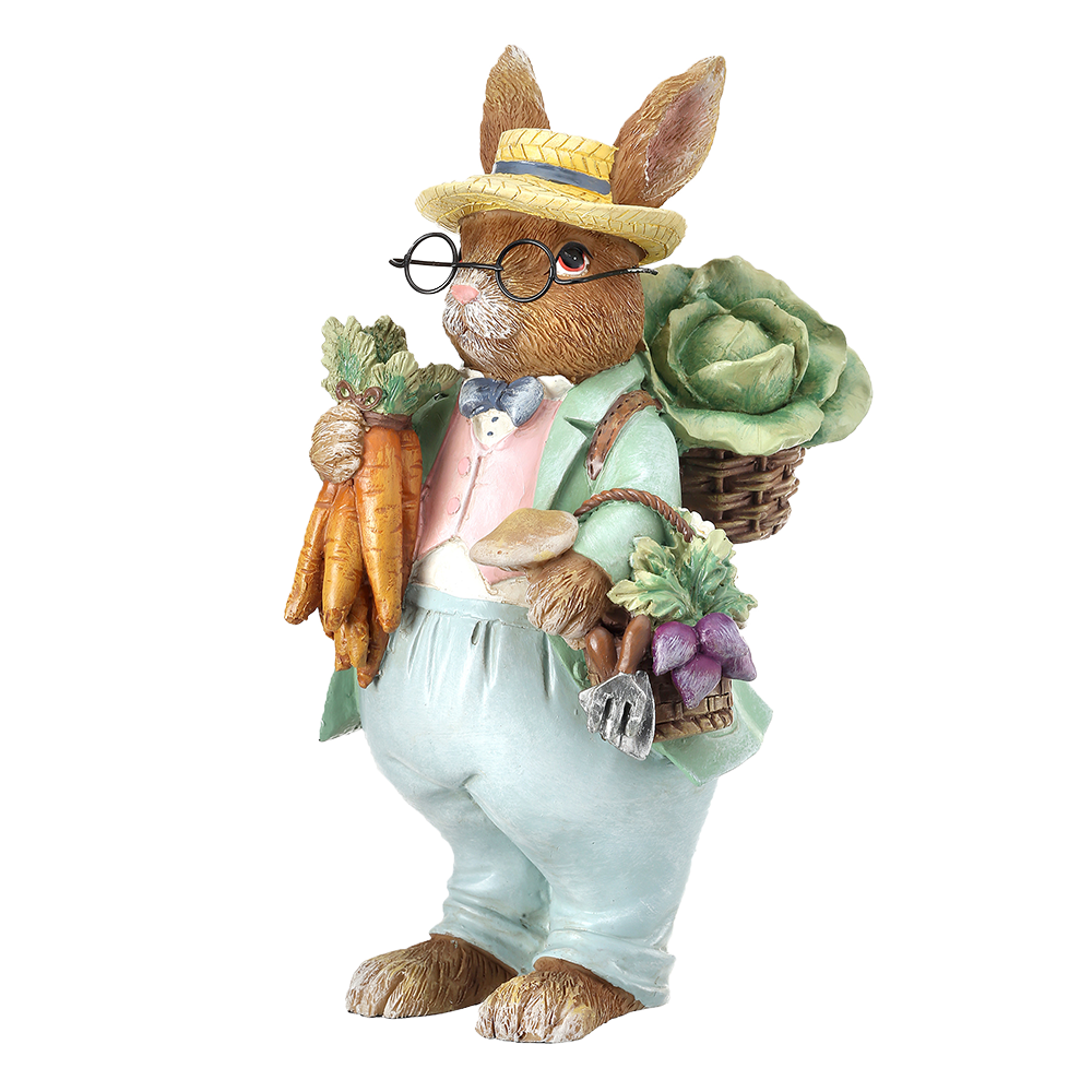 Viv! Weihnachtliche Osterdekoration – Osterhase mit Gemüse aus dem heimischen Garten – Ostern – Pastell – 23 cm